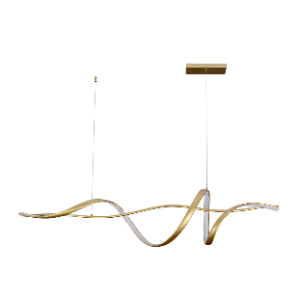 Steel Drift Pendant LED, Gold