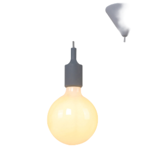 Pendant Silicone E27 Suspension Cord Set, Grey