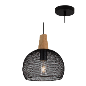 Namada pendant, Black & Brown Wood