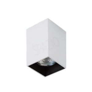 Cubo Surface Downlight with aluminium body, White with Black Inserts, 7.5W