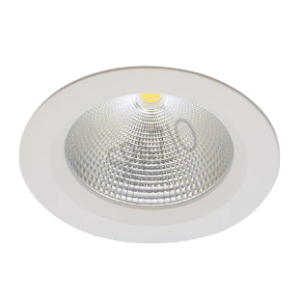 Recessed LED Downlight with die-cast aluminium body and plastic diffuser, White, 35W