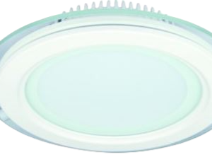 Round C/W Glass LED Downlight, 6000K, 6W