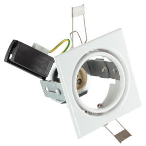 Pressed Metal Downlight, Tilt Square, White, 220V ? 240V / 50W