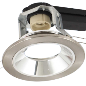 Pressed Steel, Straight Adjustable Bracket, Cut Out (85mm), White, 50W