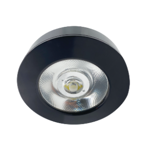 LED Recessed and Surface Downlighter, Metal and Plastic, Black, 104 mm diameter, 10W LED (Included)
