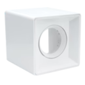 Surface Mount Polycarbonate Downlighter with Antiglare Ring, Tilt, Without Lampholder, White