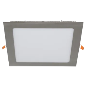 Die Cast Aluminium Square Downlight with Polycarbonate Cover, Satin Chrome, Dimmable, 12W LED (Included) 1x Electronic LED Driver (Included)