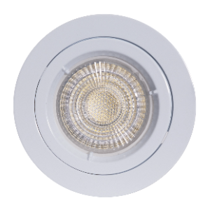 Downlight aluminium straight twist, White, Excluding 1x GU5.3 max 50W MR16 12V