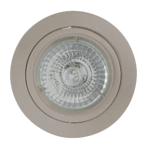 Aluminium Downlight, Straight Twist, Satin Chrome, Excluding 1x GU5.3 max 50W MR16 12V