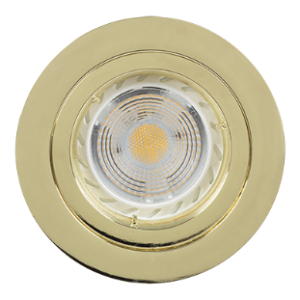 Die Cast Downlight, Brass, GU10 50W, Cut out 70mm