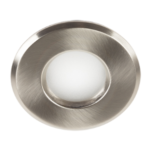 Splash Proof Downlight, Satin Chrome, 50W 12v