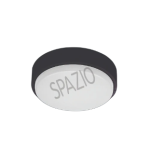 Flo Wall Fitting with polycarbonate body and diffuser, Black, 10W (includes LED driver), 3000K