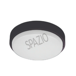 Flo Wall Fitting with polycarbonate body and diffuser, Black, 20W, (includes LED driver), 4000K