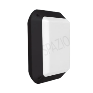 Anna Exterior Bulkhead, Square, Black, 2x 11W