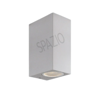 Block P Up and Down Wall Fitting, Grey, 2x 10W