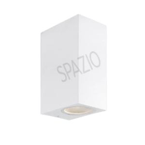 Block P Up and Down Wall Fitting, White, 2x 10W