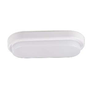 Large Oval Bulkhead, White, 15W LED