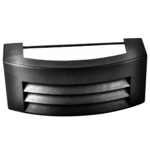 Die Cast Bulkhead Poly Cover, Matt Black, Up and Down, 1x 14W ES