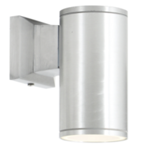 Stainless Steel Lantern, Die Cast Aluminium with Glass, Up or Down Facing, Aluminium, 1x 50W GU10 or 9W Compact Fluorescent