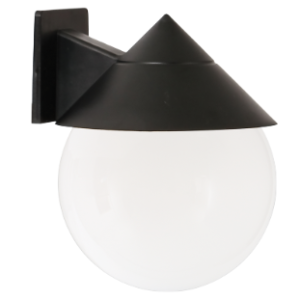 PVC Base Lantern with Opal Polycarbonate Cover, 1x 14W ES (Energy Saver Only)
