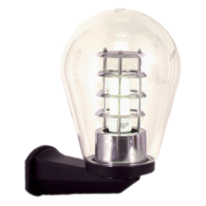PVC Base Lantern with Clear Oval Polycarbonate Cover, 1x 14W ES (Energy Saver Only)