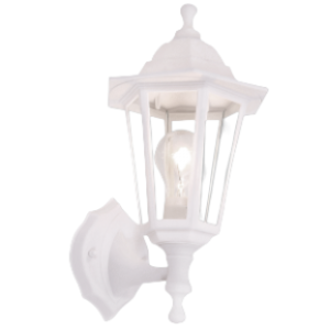 Polypropylene 6 Panel Lantern, Up Facing, White, 1x 60W ES (11W Compact Fluorescent)