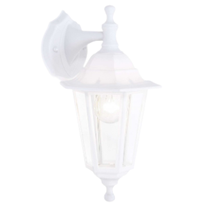 Polypropylene 6 Panel Lantern, Down Facing, White, 1x 60W ES (11W Compact Fluorescent)