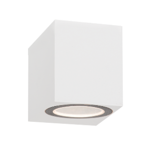 Down Facing Wall Bracket, ABS and PC with Clear PC Cover,White, 1x GU10 LED Max. 5W (Not Included)