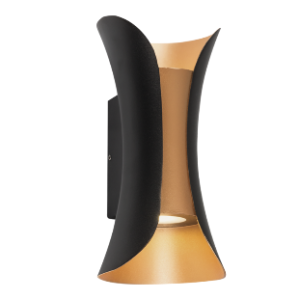 Die Cast Aluminium Outdoor Light, Up and Down Facing, Gold/Black, 10W LED (Included)