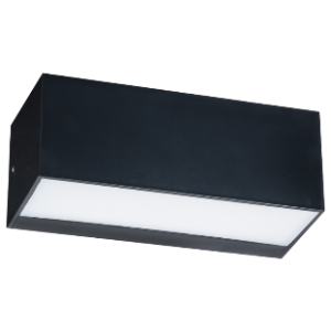 LED, Up and Down Facing Fitting with White PC Cover, Black, 12W LED (Included)