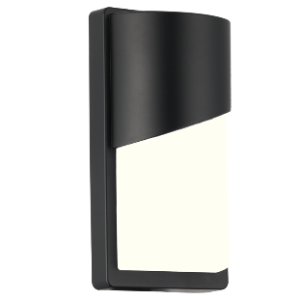 LED Outdoor Light, Plastic Base with Opal PC Cover, Black, 22W LED (Included)