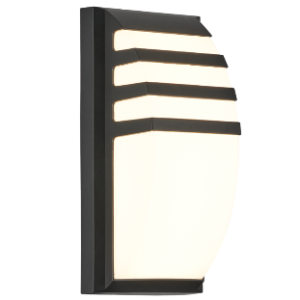 LED Bulkhead, Plastic Base with Opal PC Cover, Black, 22W LED (Included)