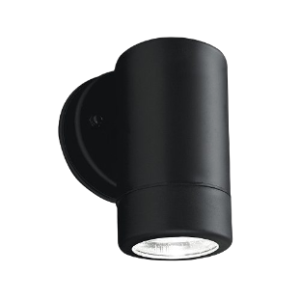 PVC Lantern, Down Facing, Black, 1x 7W LED GU10 (Not Included)