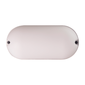 Opaline Large LED Bulkhead, Oval, Frosted White, 15W