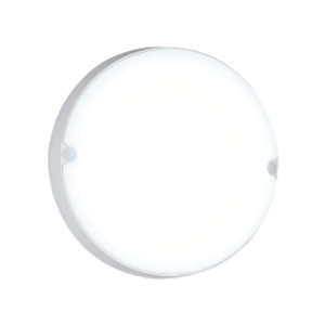 Opaline Large LED Bulkhead, Round, Frosted White, 15W