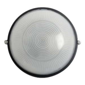 Plain Bulfhead, Large Round, Black, 100W