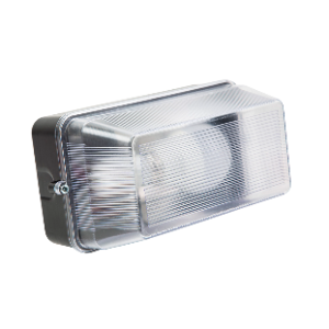 Rectangular Plastic Bulk Head, Black, 1x 60w