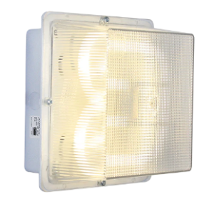 Square Die-Cast Aluminium Bulkhead, White, 16W