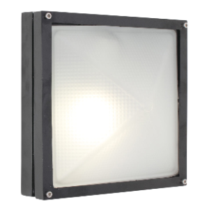Small Square Bulkhead, Black, Excluding 1x E27 max 60W
