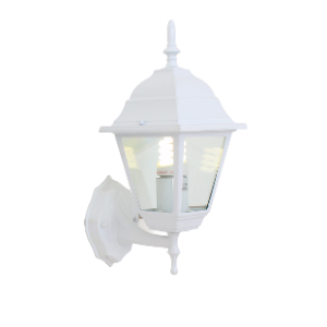 4 Panel Up Facing Lantern, White, Excluding 1x E27 max 60W