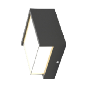 Wall Mounted Bulkhead, Square, Black, 12W LED