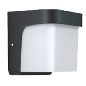 Square Bulkhead, Opal and Black, E27