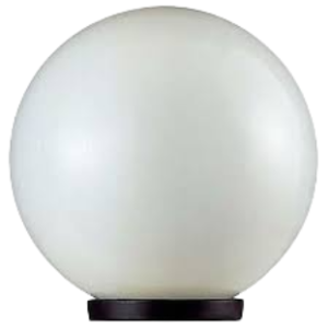 Sphere Fitting, Opal and Black Base, 400mm Poll Mounting, E27 Lamp Holder