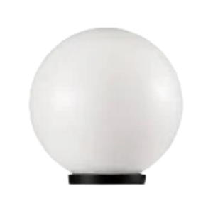 Sphere Fitting, Opal and Black Base, 200mm Poll Mounting, E27 Lamp Holder