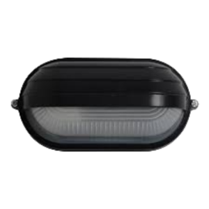 Oval Eyelid Bulkhead, Small, Black, 60W E27