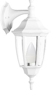 Kent 6 Panel Lantern, Down Facing, White