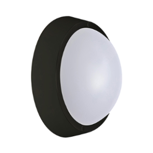 LED Bulkhead, Round, Black, 25w, 4000K