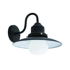 Outdoor Wall Light, Black, 1x E27